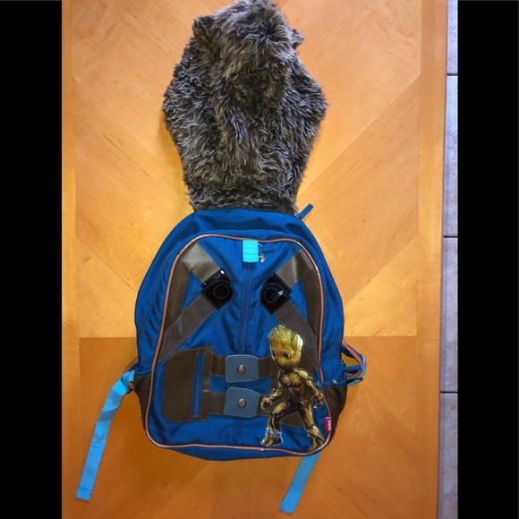 Marvel Book Bag with Fur Hoodie - Picture 1 of 3